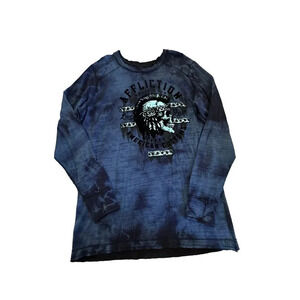 Affliction American Men's Navy Long Sleeve Customs Native Thermal Shirt Size XXL